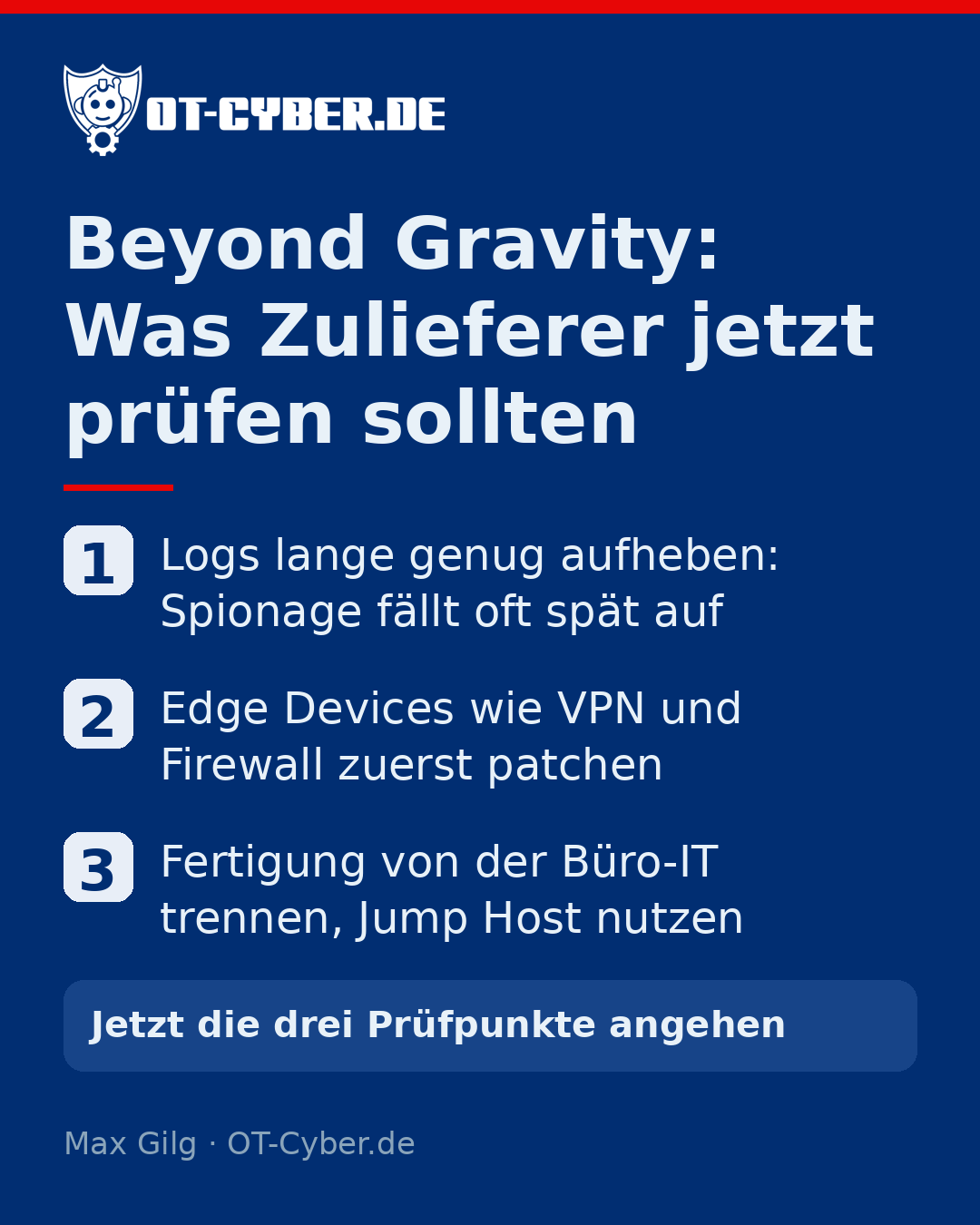 Infografik: Beyond Gravity: Was Zulieferer jetzt prüfen sollten