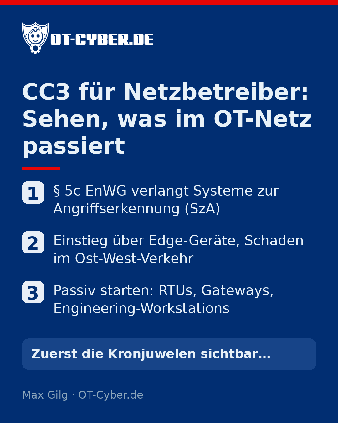 Infografik: CC3 für Netzbetreiber: Sehen, was im OT-Netz passiert