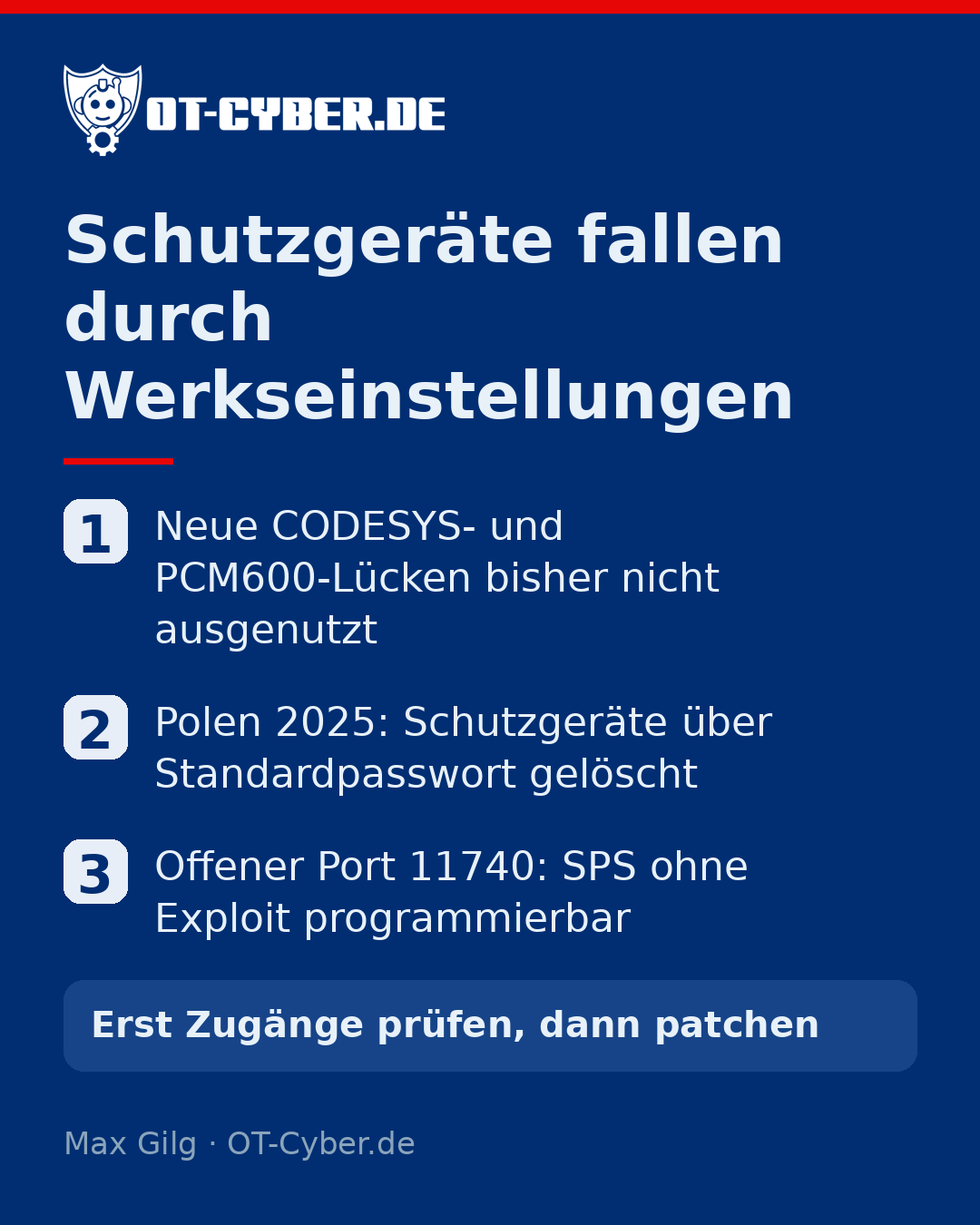 Infografik: Schutzgeräte fallen durch Werkseinstellungen