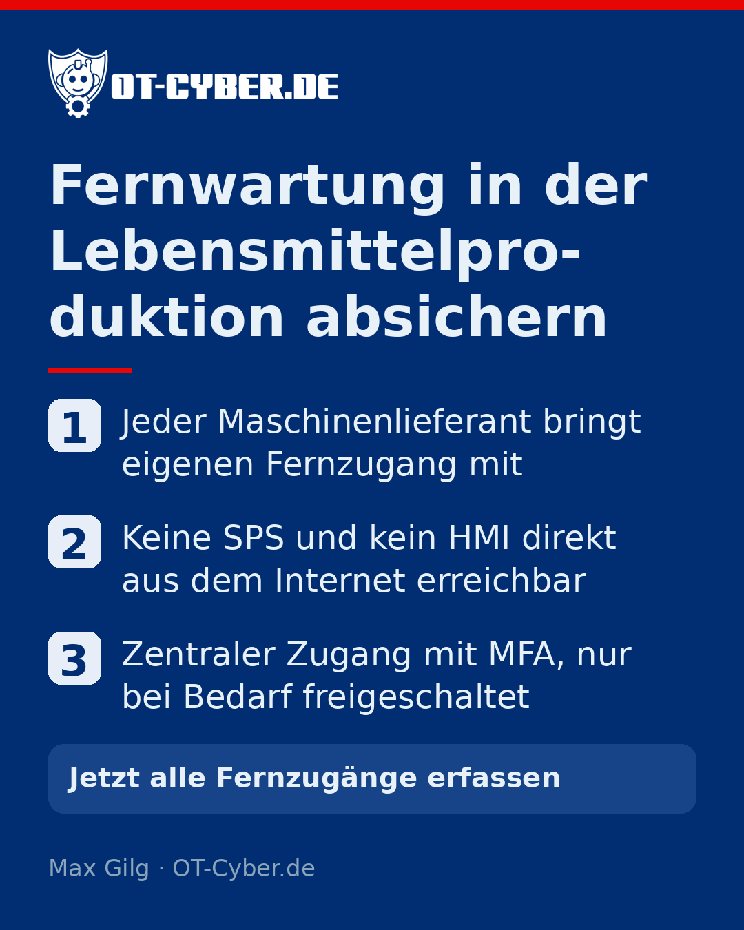 Infografik: Fernwartung in der Lebensmittelproduktion absichern