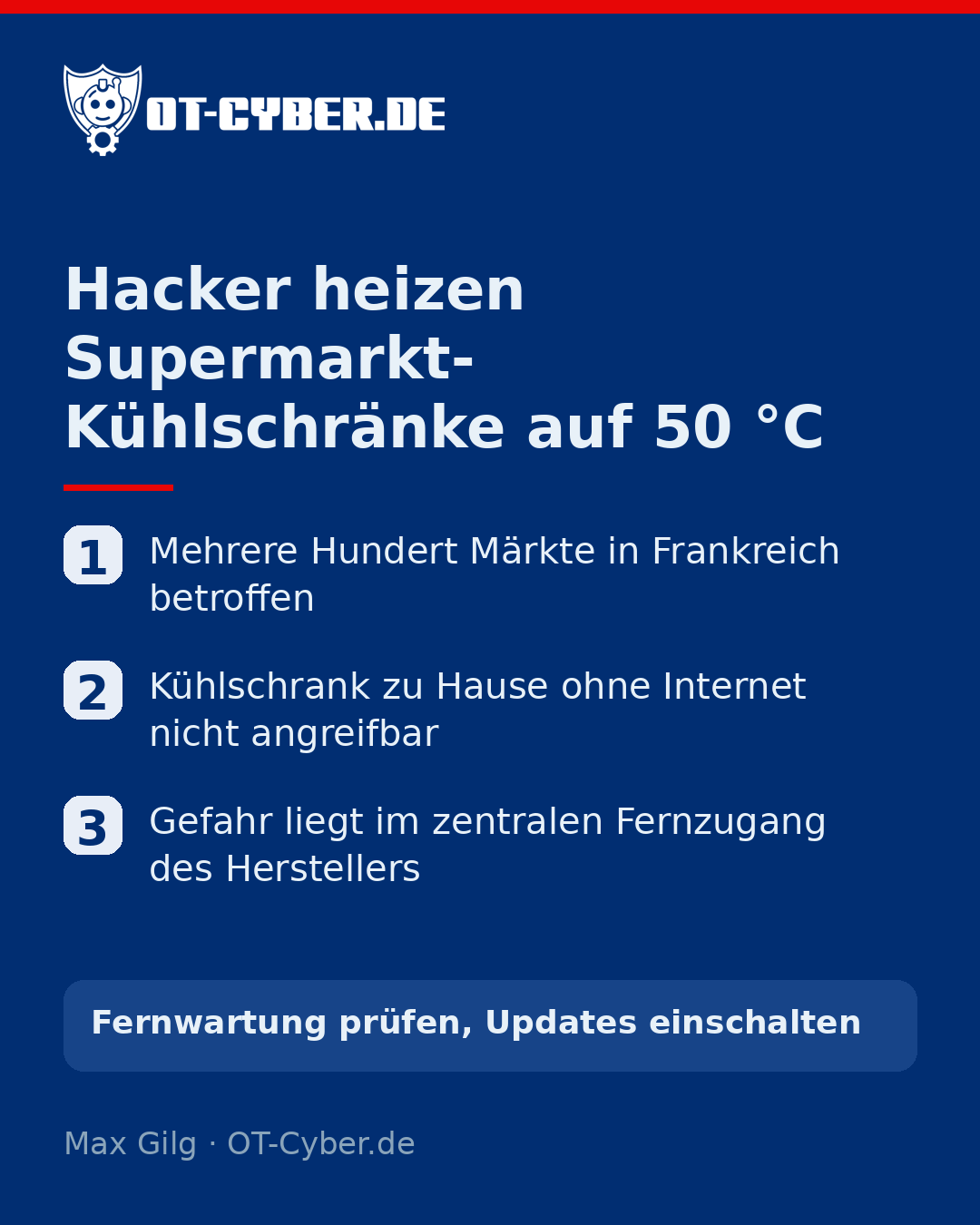Infografik: Hacker heizen Supermarkt-Kühlschränke auf 50 °C