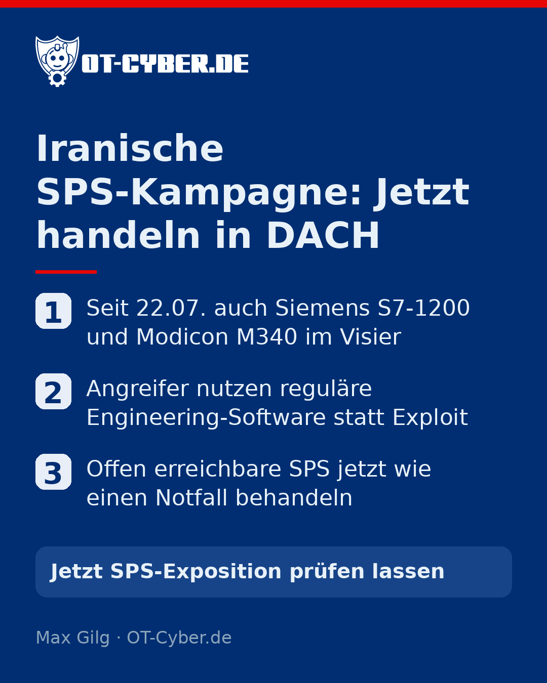 Infografik: Iranische SPS-Kampagne: Jetzt handeln in DACH