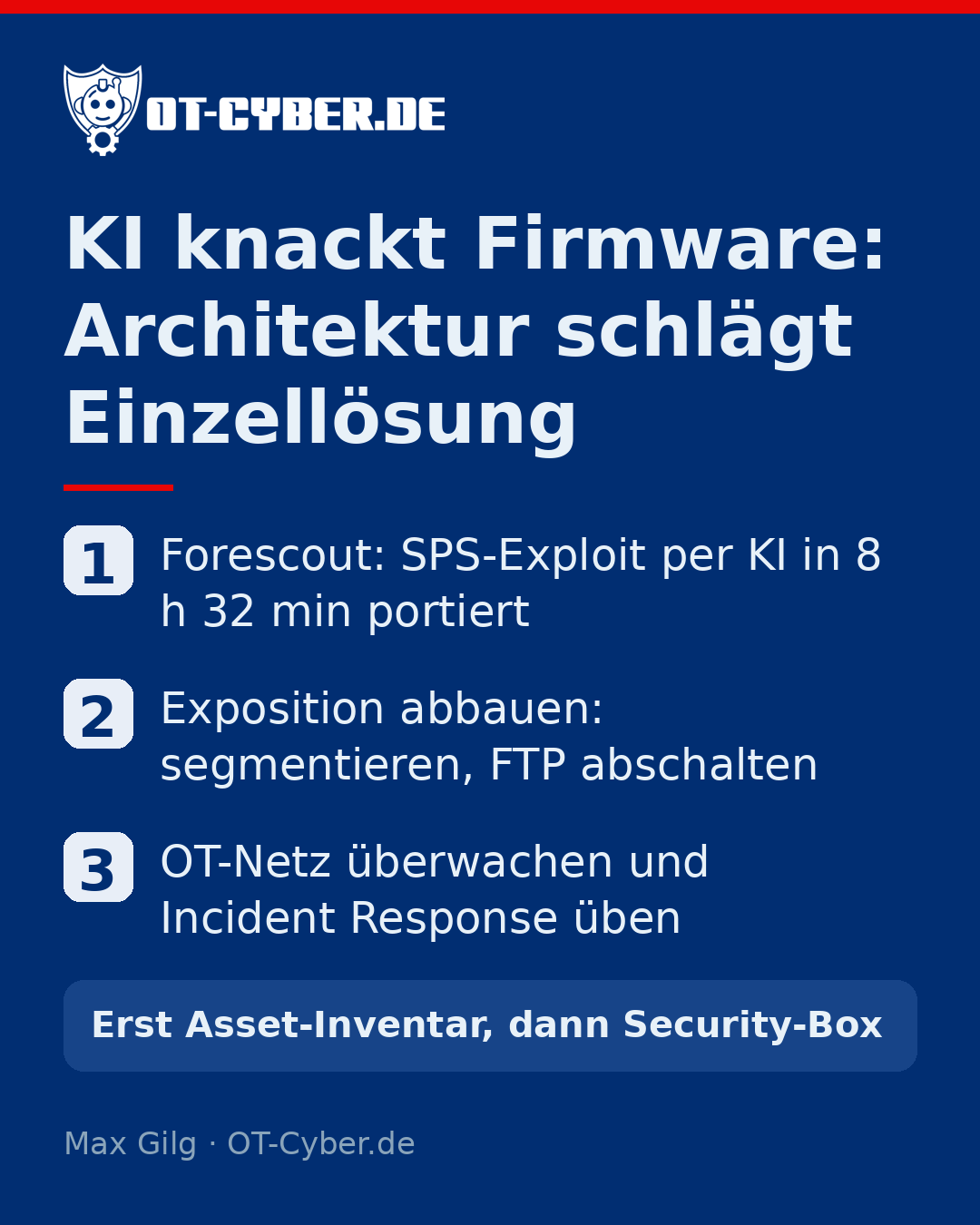 Infografik: KI knackt Firmware: Architektur schlägt Einzellösung
