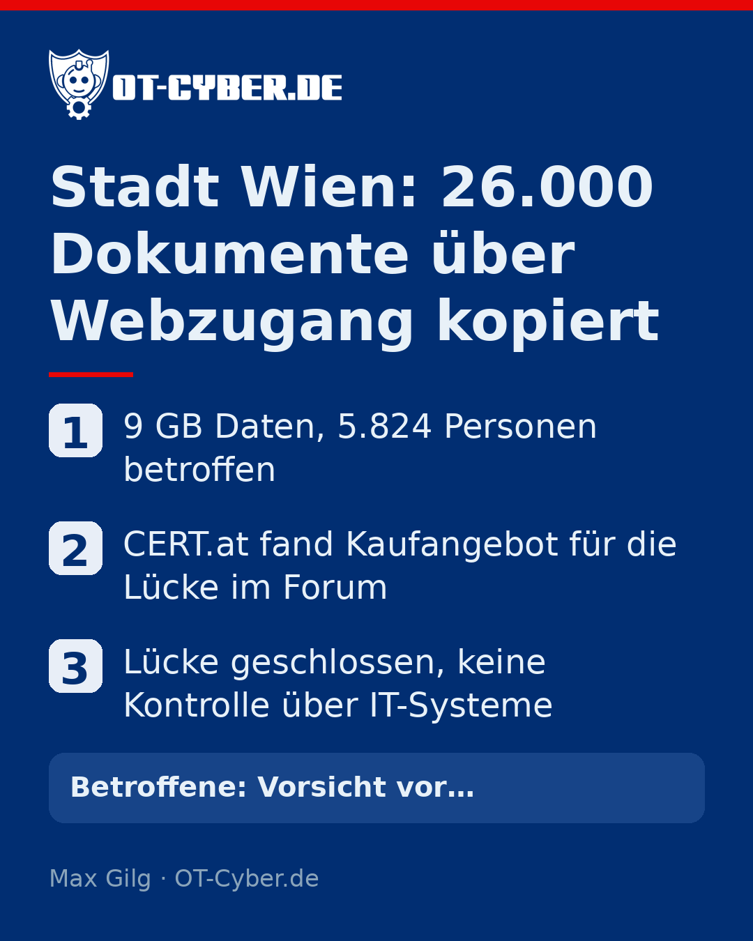 Infografik: Stadt Wien: 26.000 Dokumente über Webzugang kopiert