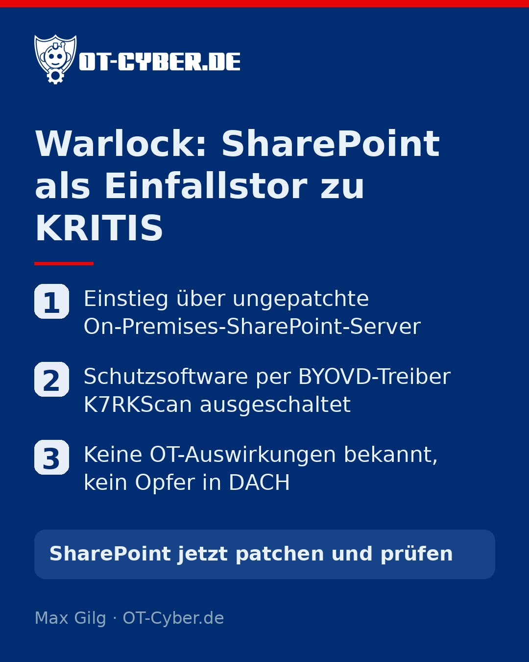 Infografik: Warlock: SharePoint als Einfallstor zu KRITIS